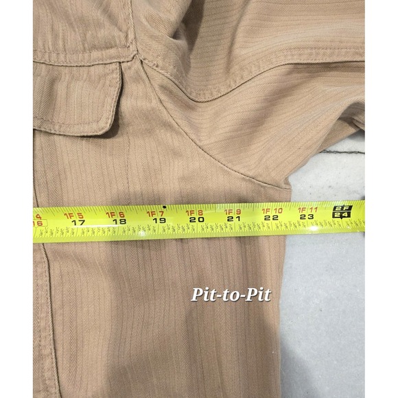 Y2K Live A Little Jacket Womens XL Khaki Concho‎ Button Western Utility - Picture 7 of 11